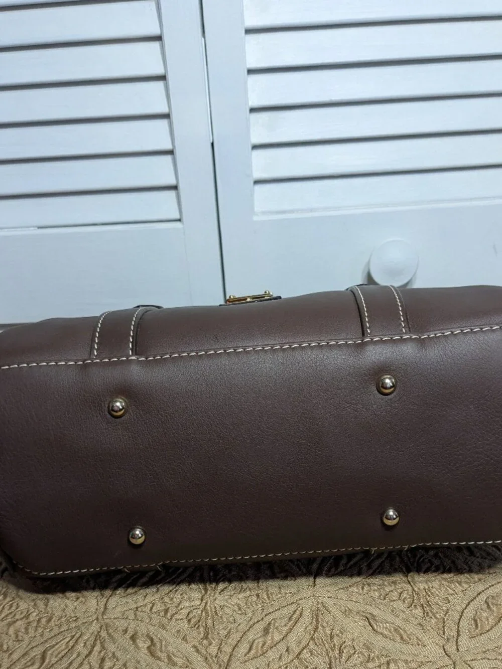 Dooney & Bourke Leather Satchel Dark Brown